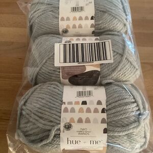 Knitting or other crafts? 3 skeins of Hue + Me worsted weight yarn -  Brand New!